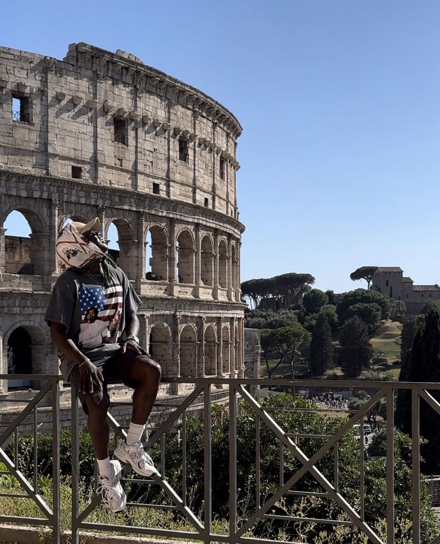 Zach in front of the Colosseum in Rome